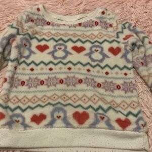 Girls 4T fleece printed sweater